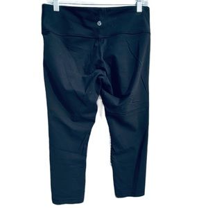 Lululemon Wunder Under Black Crop Women’s size 10